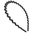 thumbnail image 3 of Diademas onduladas de plástico delgadas delgadas antideslizantes flexibles bandas para el cabello accesorios simples para el cabello para mujeres y hombres colores sólidos (negro), 3 of 5