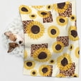 thumbnail image 5 of XMXY Dog Throw Blankets, Soft Cozy Sunflower Leopard Flower Pet Blankets for Couches Machine Washable for Indoor Cats Dogs, Large Size, 5 of 8