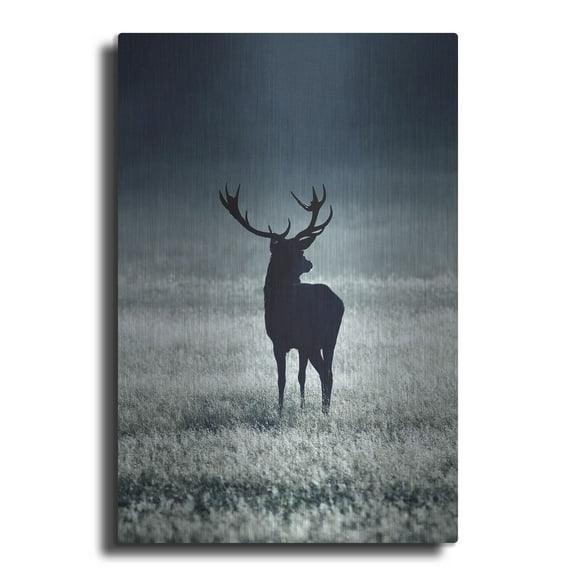 Luxe Metal Art 'Silhouette Deer' by Incado, Metal Wall Art, 12"x16"