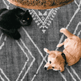 thumbnail image 3 of ReaLife Rugs Machine Washable Area Rug - Living Room Bedroom Bathroom Kitchen Entryway Office - Padded Crease Free Stain Resistant Premium - Moroccan Diamond Tribal- Jax - Gray- 2'x 3', 3 of 10