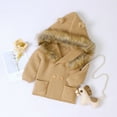 thumbnail image 6 of Lindreshi Boys Winter Coat Clearance Toddler Baby Boy Girl Color Sweater Hooded Knit Faux Collar Tops Warm Coat, 6 of 9