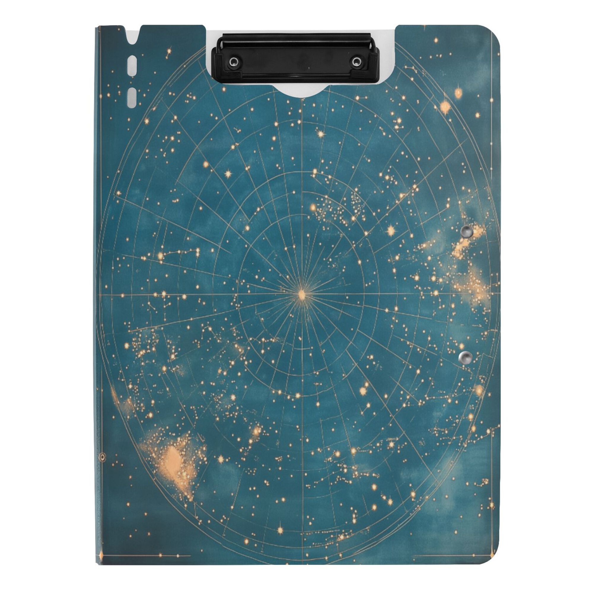 FORMRS A4 Clipboard Folder with Pen Holder Horizontal Foldable School Office Binder, Star Map
