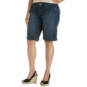 Metro7 - Women's Plus Cuffed Denim Shorts