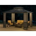 Wyndham Patio Gazebo 10x12 Hardtop Metal with Mosquito Netting