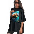 thumbnail image 3 of Plus Size Shirt for Women Black Tops for Women Short Sleeves Shirt for Women Sea Turtle 6 T Shirt Oversized Shirt for Women S, 3 of 5