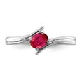 thumbnail image 5 of Sterling Silver Rhodium-plated Ruby and Diamond Ring, 5 of 6