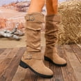 thumbnail image 5 of Winter Knee-High Boots Flat-Soled Stylish Slouchy Design Comfortable Casual Footwear for Everyday Wear, 5 of 8