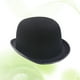 thumbnail image 3 of Sombrero Fedora de lana estructurado unisex clásico para hombres y mujeres (negro), 3 of 7