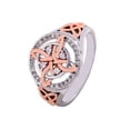 thumbnail image 1 of Anillo de mujer hecho a mano con nudo de mago y circonita cúbica, anillo de guía espiritual, joyería llamativa, regalo, 1 of 7
