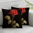 thumbnail image 3 of Red Rose Throw Pillow Case Mysterious Romantic Flowers Pillow Cover Cushion Case Decorations for Sofa Couch Bed Chair, 3 of 7