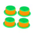 thumbnail image 4 of Abbracc 4 Pcs Distributeur de Film Étirable Distributeur de Film Rétractable Poignées de Palette Compactes Protectrices Poignée de Film Rétractable pour Bureau Maison Vert Orange, 4 of 7