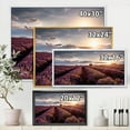 thumbnail image 4 of Designart 'Dramatic Clouds and Sunrise Over Lavender Field V' Farmhouse Framed Canvas Wall Art Print, 4 of 5