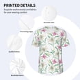 thumbnail image 3 of Vsdgher Lilies Flowers Mens T-Shirts Baseball Vintage Fashionable Lightweight Casual Crew Neck Slim Fit with Long Sleeves-Large, 3 of 7