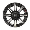 thumbnail image 2 of 22x10 4PLAY Wheel for Ram-Dodge-Jeep-GM-Ford 4P08 Brushed Black Rim Fits select: 2013-2018 RAM 1500, 1999-2018 JEEP GRAND CHEROKEE, 2 of 5