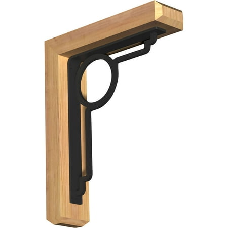

3 1/2 W x 16 D x 19 H Maria Craftsman Ironcrest Smooth Bracket Western Red Cedar (1 1/2 W x 12 D x 15 H Iron Bracket)