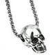 thumbnail image 1 of Collar de calavera creativo de 2 uds, cadena de collar de acero de titanio a la moda para hombre, 1 of 6