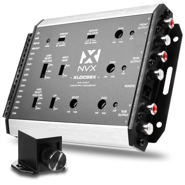 Convertidor de Salida de Línea Activa NVX XLOC66X Alto Voltaje con Impedancia y Control Remoto