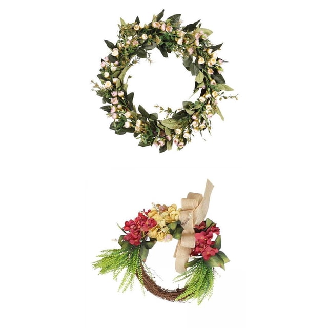 2 uds guirnalda de flores decoración colgante guirnalda Floral de pared para el hogar puerta delantera al aire libre otoño Acción de Gracias Zulema Corona de la puerta de entrada