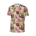 thumbnail image 6 of Wukai Tulips Flowers Print Men's Short-Sleeved Mesh T-Shirt,Quick-Dry Short Sleeve Workout T-Shirt-4X-Large, 6 of 8