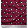 thumbnail image 1 of Soimoi Red Poly Georgette Fabric Shining Dots Print Fabric by the Yard 52 Inch Wide, 1 of 3