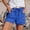 Blue, variant on HUAXUN Women's Shorts Elastic Waist Drawstring Comfy Shorts Baggy Cargo Shorts Soft Running Beach Clothes(White,XXXL)