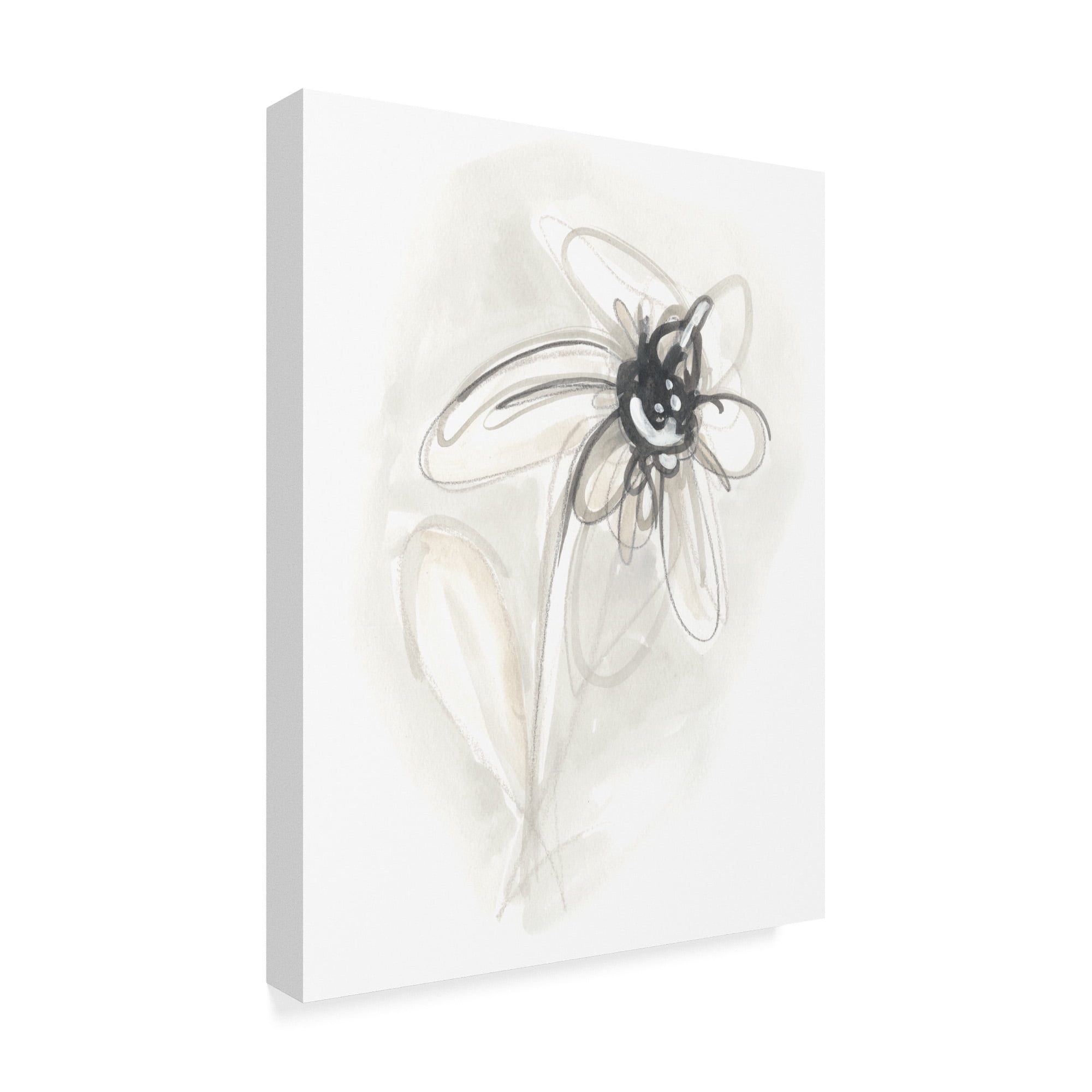Trademark Fine Art 'Neutral Floral Gesture V' Canvas Art by June Erica Vess