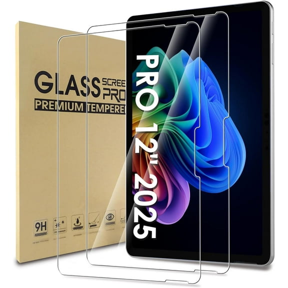 2 Pack Screen Protector Compatible with Microsoft Surface PRO 12" 2025, Case Friendly Tempered Glass【Anti Scratch 】【Anti Bubble】【High Definition】