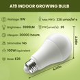 Grow Light Bulbs, LED OIF8 Grow Light Bulbs Full Spectrum, A19 Plant