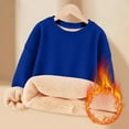 thumbnail image 7 of KAUOD Teen Girls Fleece Lined Sweater Thick Warm Crew Neck Pullover Sweatshirts Tops Kids Plain Long Sleeve Padded Clothes, 7 of 7