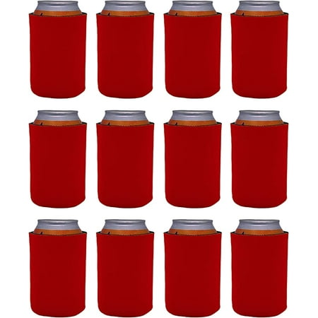 

Blank Soft Foam Collapsible Can Coolie (Red 12 Pack)