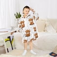 thumbnail image 6 of Wearable Blanket with Sleeves and Pocket Oversized Hooded Sweatshirt 3-14 YR Cute Yaks Cow Pattern S, 6 of 7