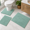 Eggshell Blue-17"x24"+20"x32"+U Shape 20"x24", variant on Eggshell Blue 17"x24"+20"x32"+U Shape 20"x24" 3-Piece Chenille Bathroom Rug Set