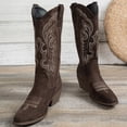 thumbnail image 4 of Pandaie Western Cowboy Boots for Women Knee High Wide Calf Cowgirl Boots Embroidery Classic Pull on Tall Boot, 4 of 7