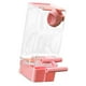 thumbnail image 5 of Alimentador automático de aves, de semillas de tráfico de semillas transparente, resistente, alimentador de jaulas de aves, alimentador de loros Rosa, 5 of 7