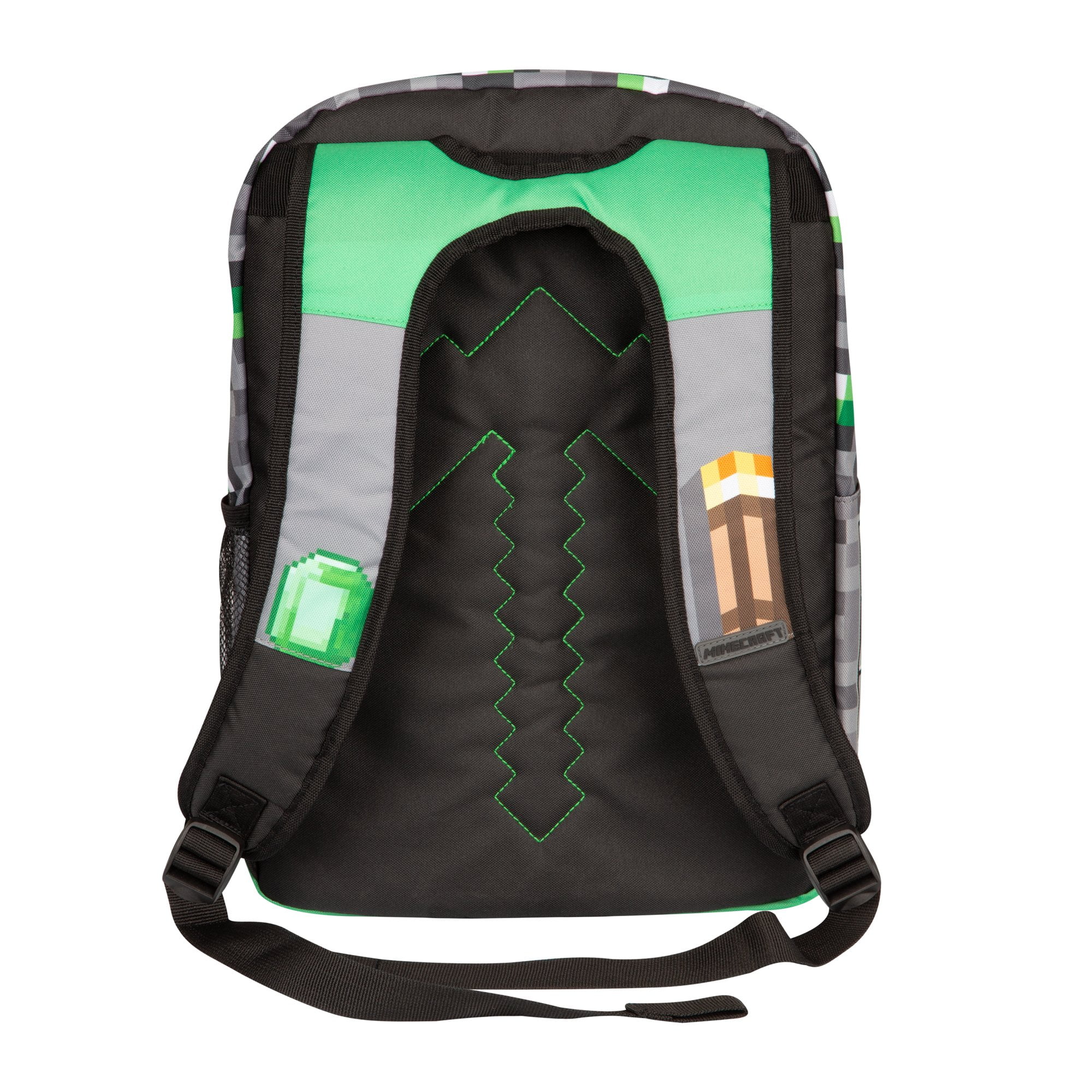 Green JINX Minecraft Emerald Survivalist Kids School Backpack 17 