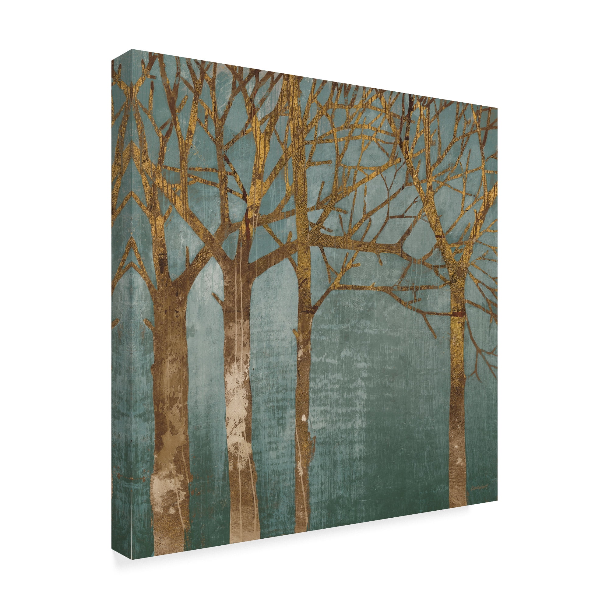 Trademark Fine Art 'Golden Day Turquoise' Canvas Art by Kathrine Lovell