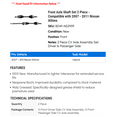 thumbnail image 2 of Front Axle Shaft Set 2 Piece - Compatible with 2007 - 2011 Nissan Altima 2008 2009 2010, 2 of 2