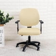 thumbnail image 4 of Office Computer Chair Stretchable Rotating Chair Seat covers office Covers Beige, 4 of 8