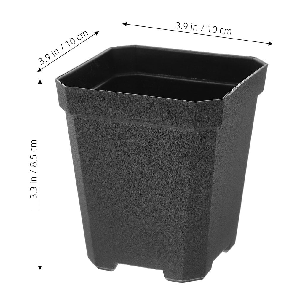 LOLIPPYY 20pcs Horticultural Planter Pots in Black for Gardening