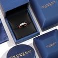 thumbnail image 5 of Gem Stone King 18K Rose Gold Plated Silver White Moissanite and Simulated White Opal Engagement Ring for Women | 1.00 Cttw | Round 5MM | Gemstone Birthstone | Size 5, 5 of 7