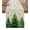 Gold Green Beige, variant on Christmas Tree Green Table Runner 36 Inches, Winter Snowflakes Xmas Pine Tree Bed Runner Dresser Scarves Tabletop for Indoor Outdoor Parties/Ceremony/Banquet, 13"x 36"