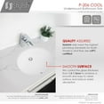 thumbnail image 3 of Stylish Undermount 19.5"W x 16"D White Porcelain Oval Bathroom Sink P-206, 3 of 11