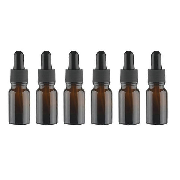 12pcs Women's Retro Antique Glass Essential Oil Bottles with Droppers for Perfumes, Travel Kits – Stylish Brown Color, Portable for Handbags