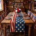 thumbnail image 6 of Memorial Day Saving!4th of July Decorations, Independence Day Table Flag Red White Blue Star Striped Floral Print Dining Table Decoration, 6 of 7