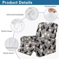 thumbnail image 4 of Yuyamidu Black Cat Reclining Chair Covers 4 Pieces Comfortable Recliner Sofa Slipcovers with Pocket Replacement Lazyboy Cover for Recliner Chair Gift for Friends, 4 of 8