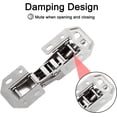 thumbnail image 5 of Cabinet Doors Hinges 4 PCS, 4 inch Hidden Frameless Cabinet Hinges Easy to Install, Soft Closing Concealed Cabinet Hinge with Screws, 5 of 8