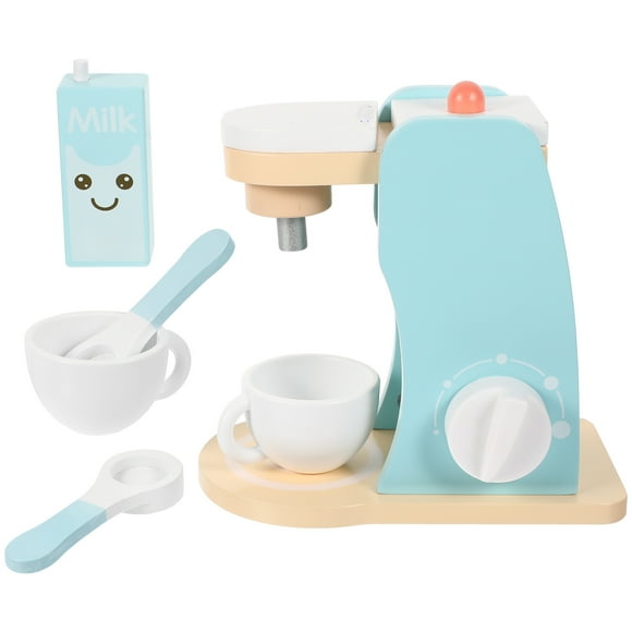 El juego de juguetes para cafetera de madera para niños fomenta el juego de accesorios imaginativo