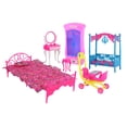 thumbnail image 2 of Juego de muebles de plástico para casa de muñecas, 2 tipos, estilo dormitorio, casa de muñecas, Pin, 2 of 9