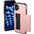 thumbnail image 6 of Case for iPhone 16,Hidden Card Slot Wallet Case,Card Holder Dual-Layer Design Heavy Duty Protection TPU+PC Shockproof Phone Case for iPhone 16,6.1 inch 2024 Released (Red), 6 of 18