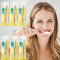 thumbnail image 1 of Paquete de 6 cepillos de dientes de cerdas suaves con cerdas de alta densidad de 0,15 mm, mango de TPR resistente al calor, diseño con acabado perlado, tamaño grande para adultos de 7,48 pulgadas, 1 of 6
